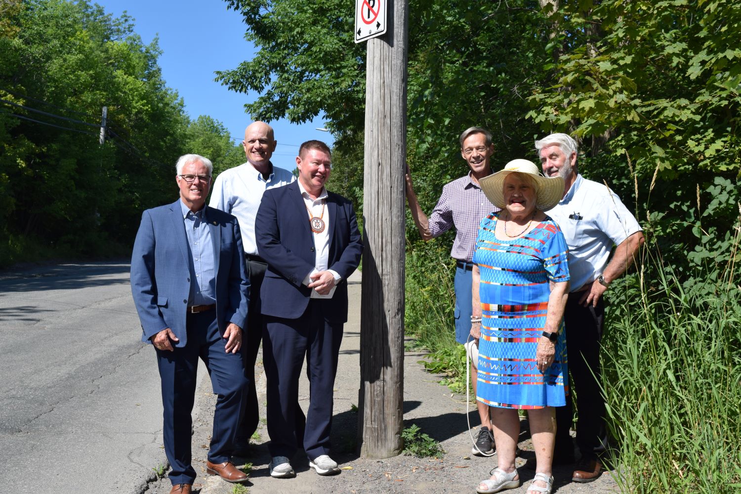 From left to right: Mayor Sean Cameron, Councillor Leon MacLellan, MP Jaime Battiste, Deputy Mayor Andrew Murray, Councillor Diane Roberts, Councillor Jack Sullivan. DSC 0854 Web