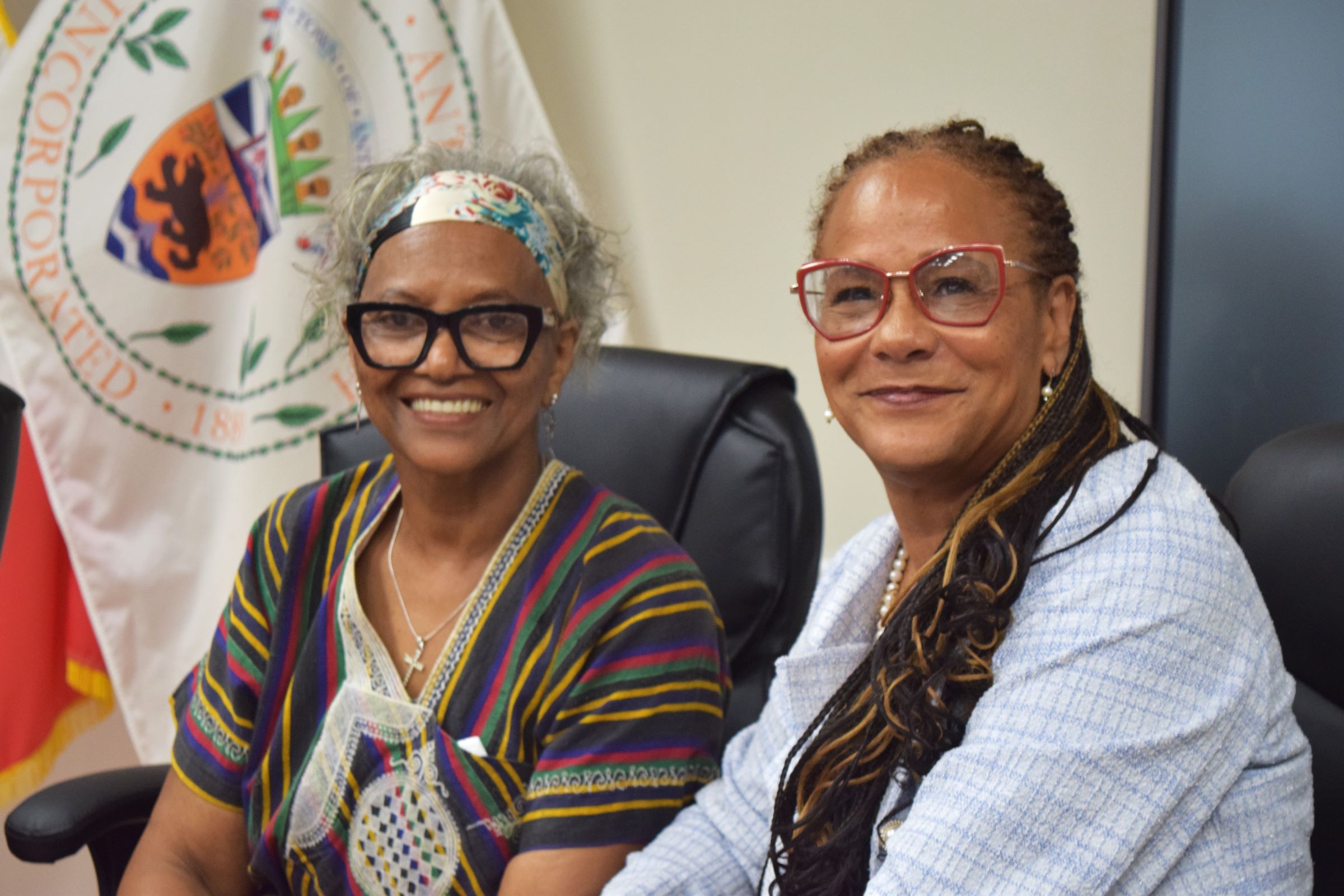 Image with Lorraine Reddick and Dr. Wendy Mackey, panelists with Emancipate Your Mind