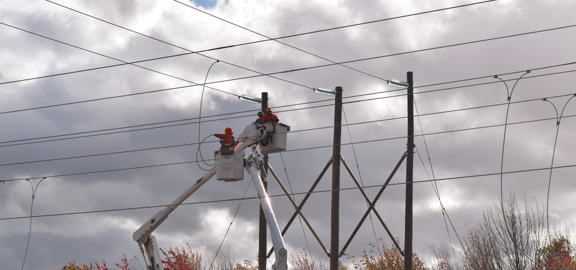 Line work at the AEU substation, October 15 2026 Line work at the AEU substation, October 15 2026